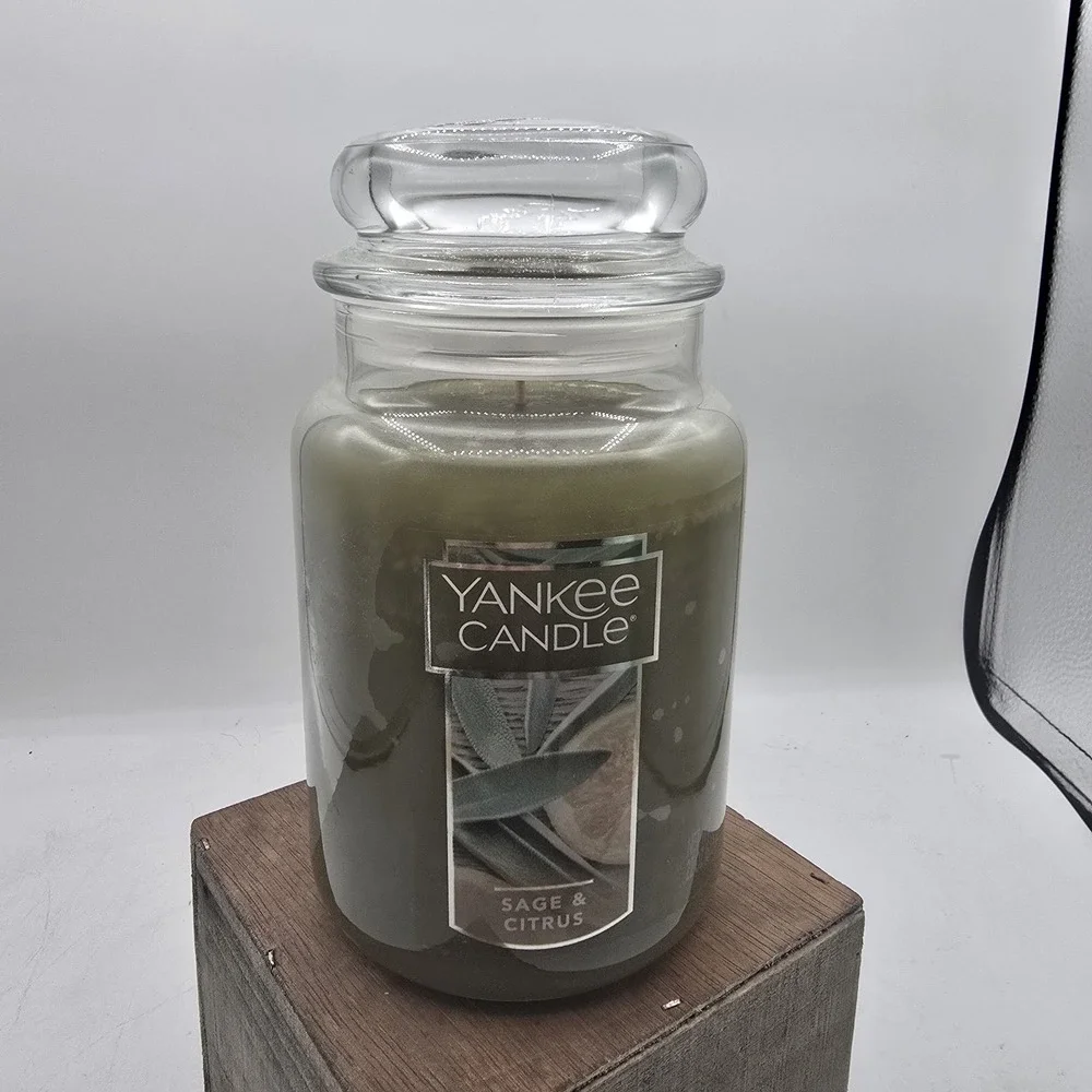 NEW Yankee Candle Sage & Citrus Scented, Classic 22oz Large Jar Single Wick